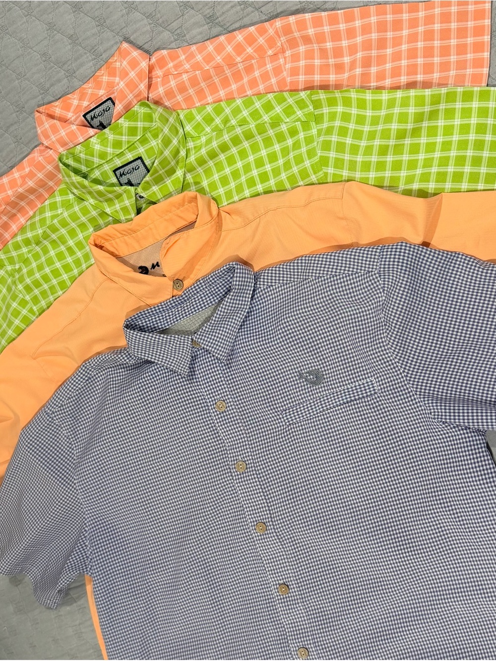 Mojo  Multi-Color Men's Button-Down Shirts (Blue, Orange, Green, Peach)
